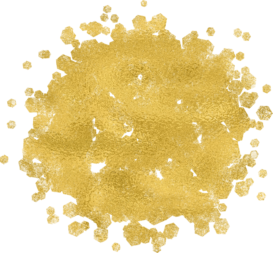 Golden Hexagonal Glitters